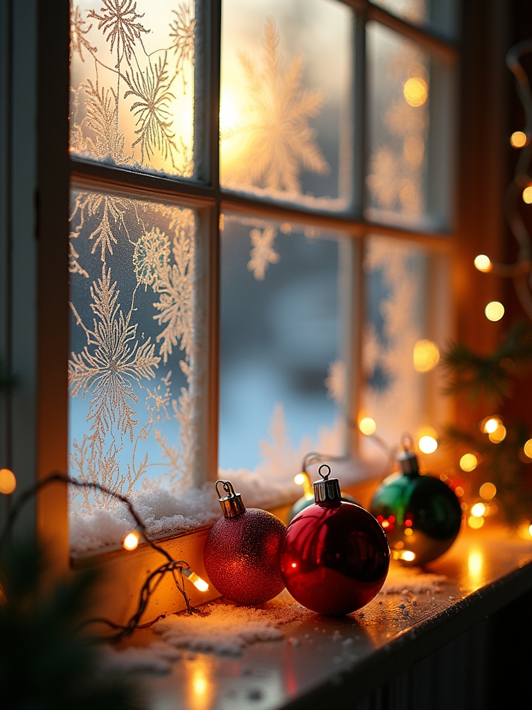 frosted glass holiday decor