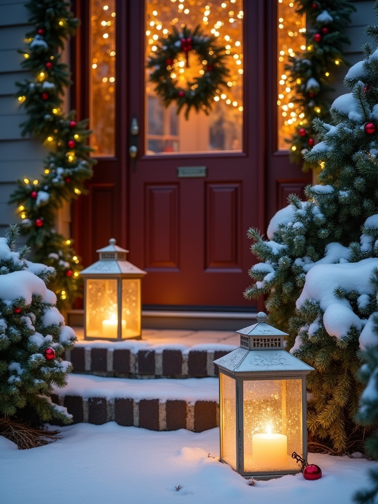 frosted lanterns for holidays