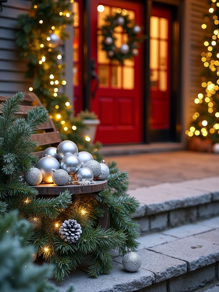 frosted pinecone winter decor