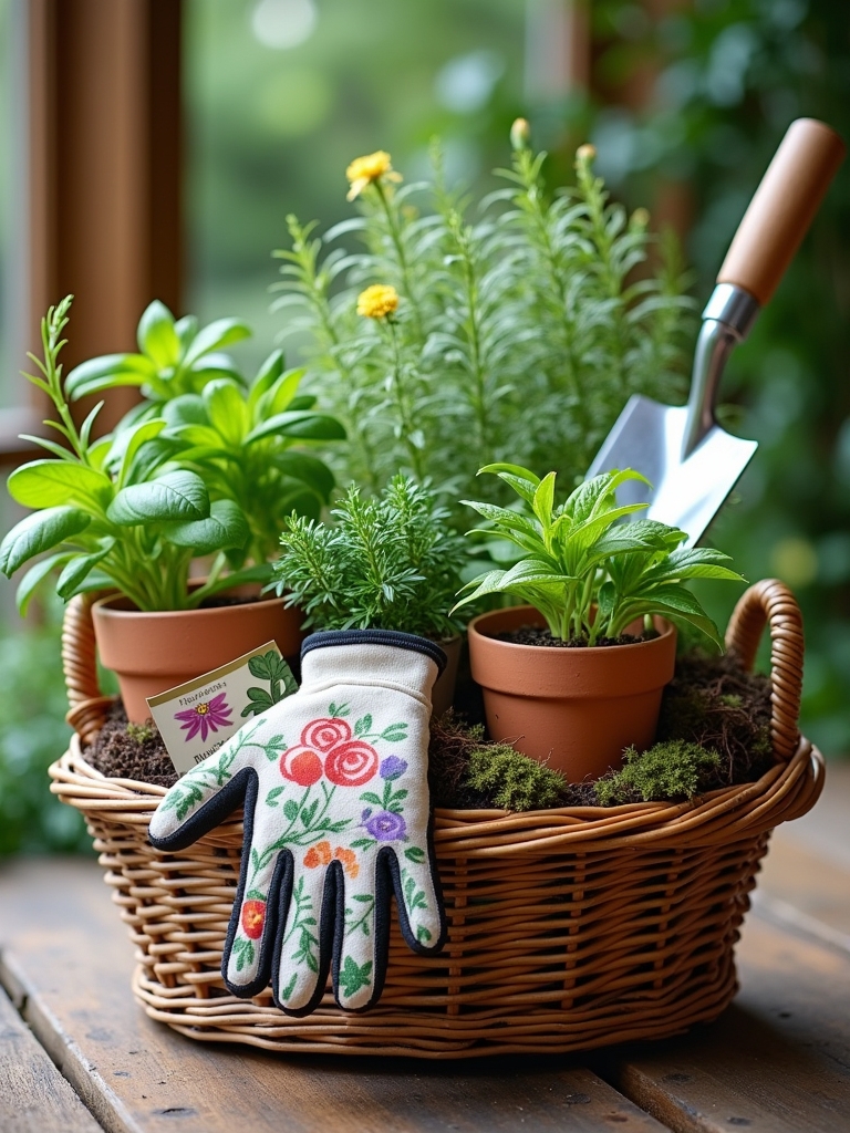 gardening tools and decor