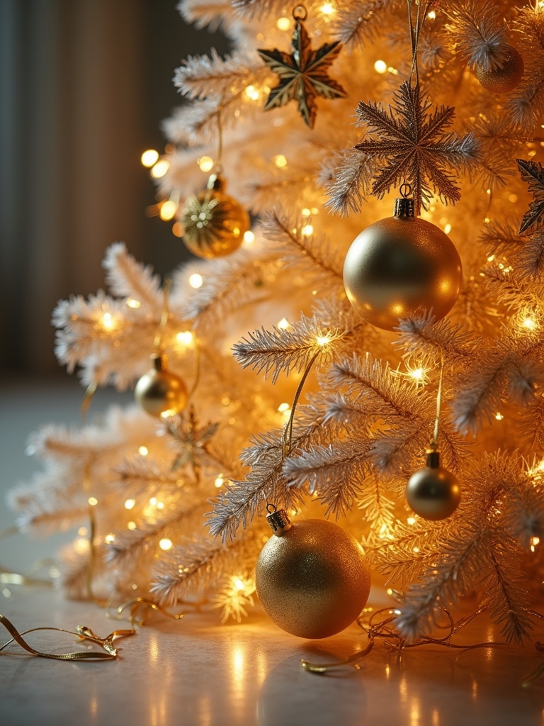 geometric gold christmas ornaments