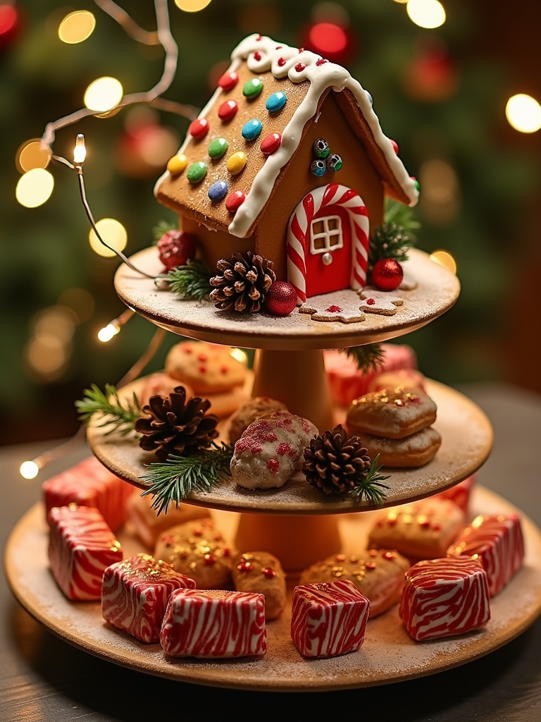 gingerbread house holiday display
