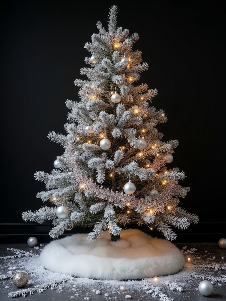 glamorous holiday tree accents