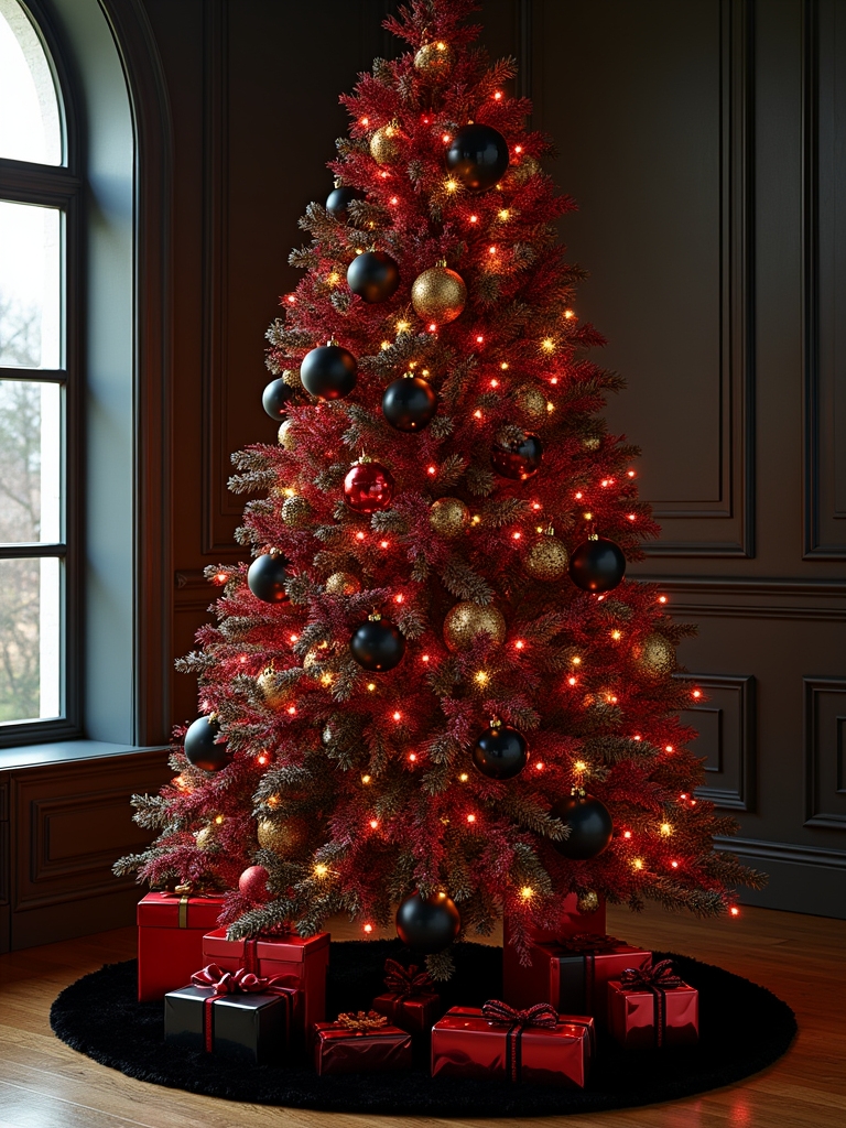 glamorous red and black