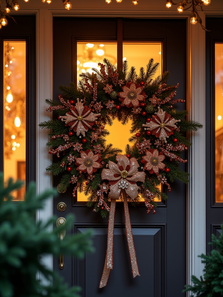 glittering sequin and bead wreath