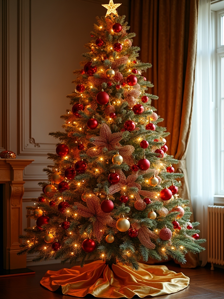 gold leaf christmas tree artistry