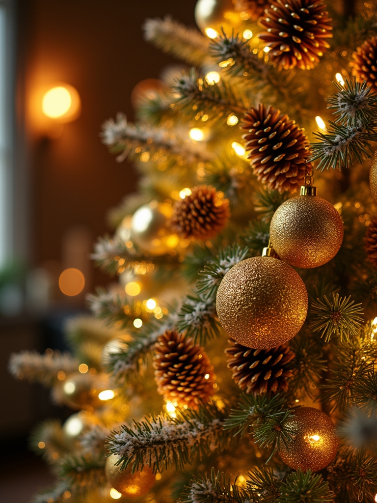 gold pinecones for christmas