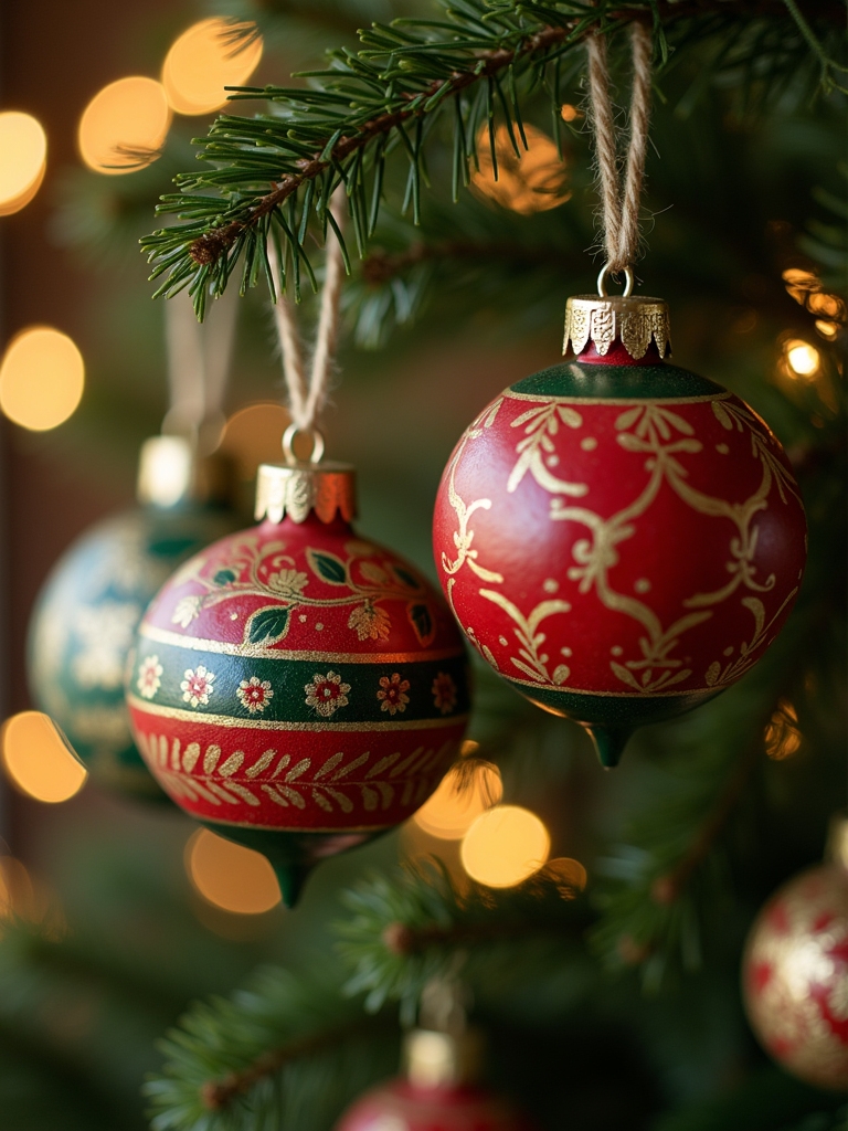 hand painted holiday decorations