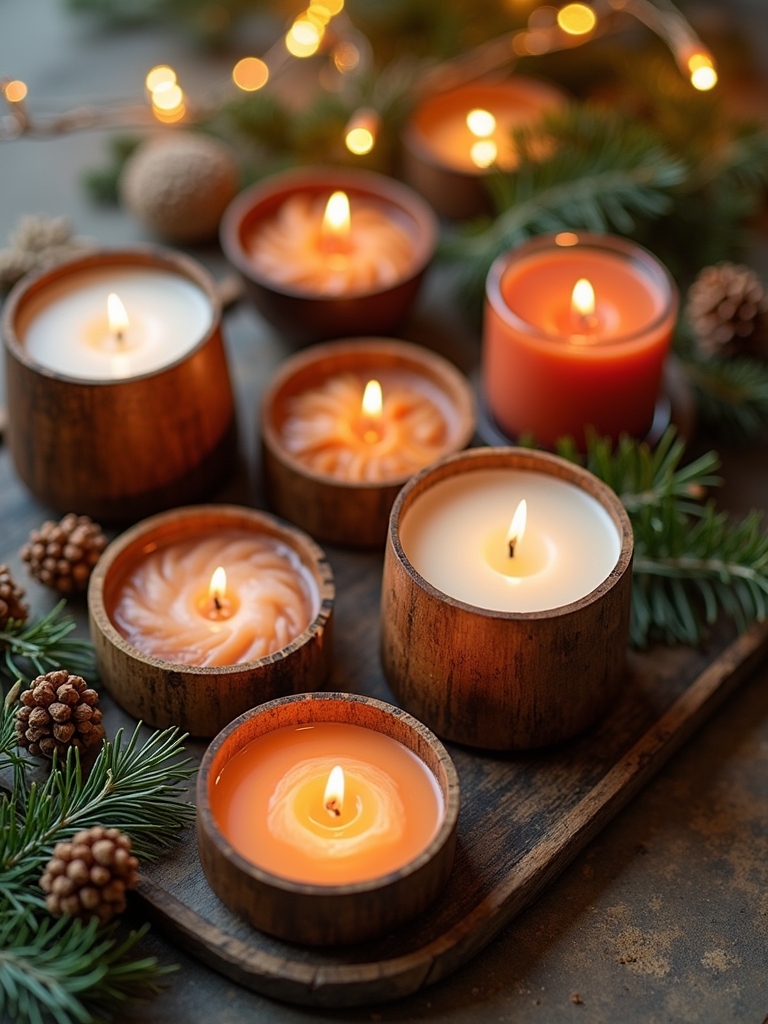 hand poured candle gift making