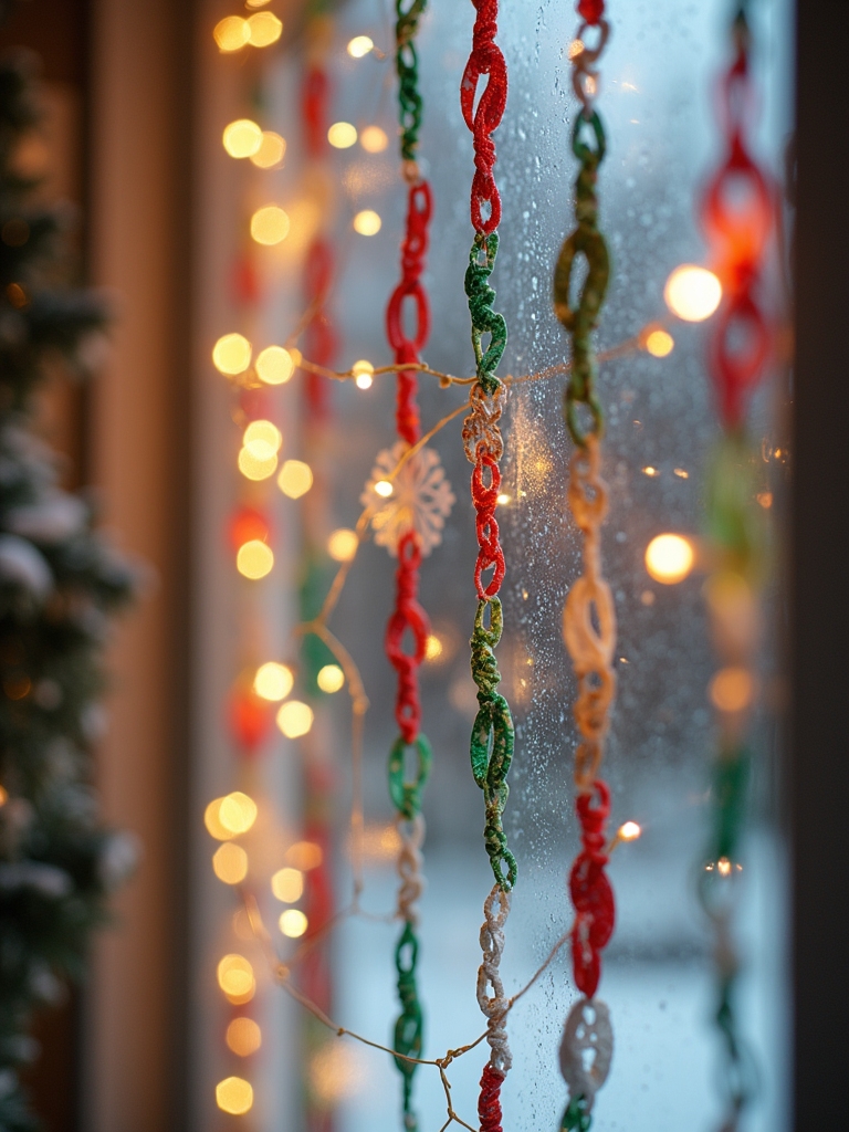 handcrafted festive paper chains
