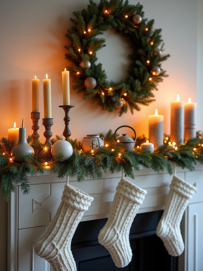 handmade holiday mantel decorations