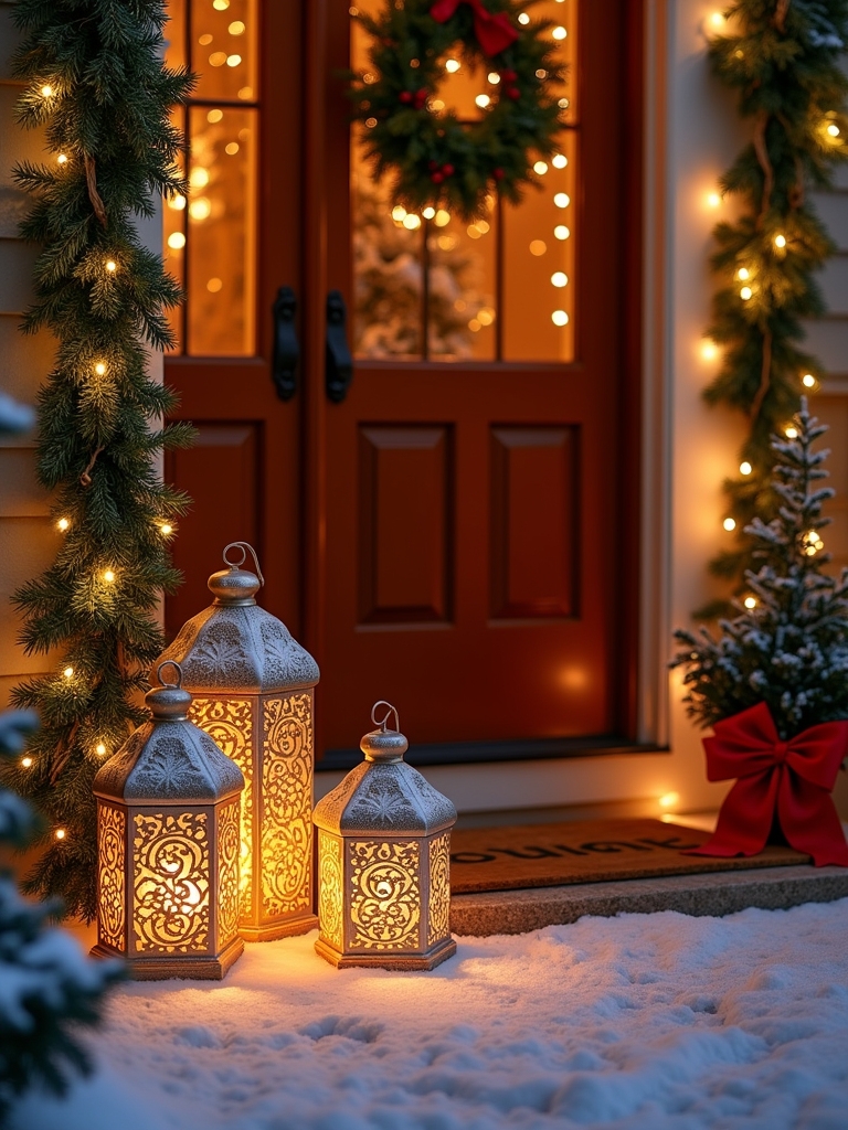 inviting decorative lantern placement