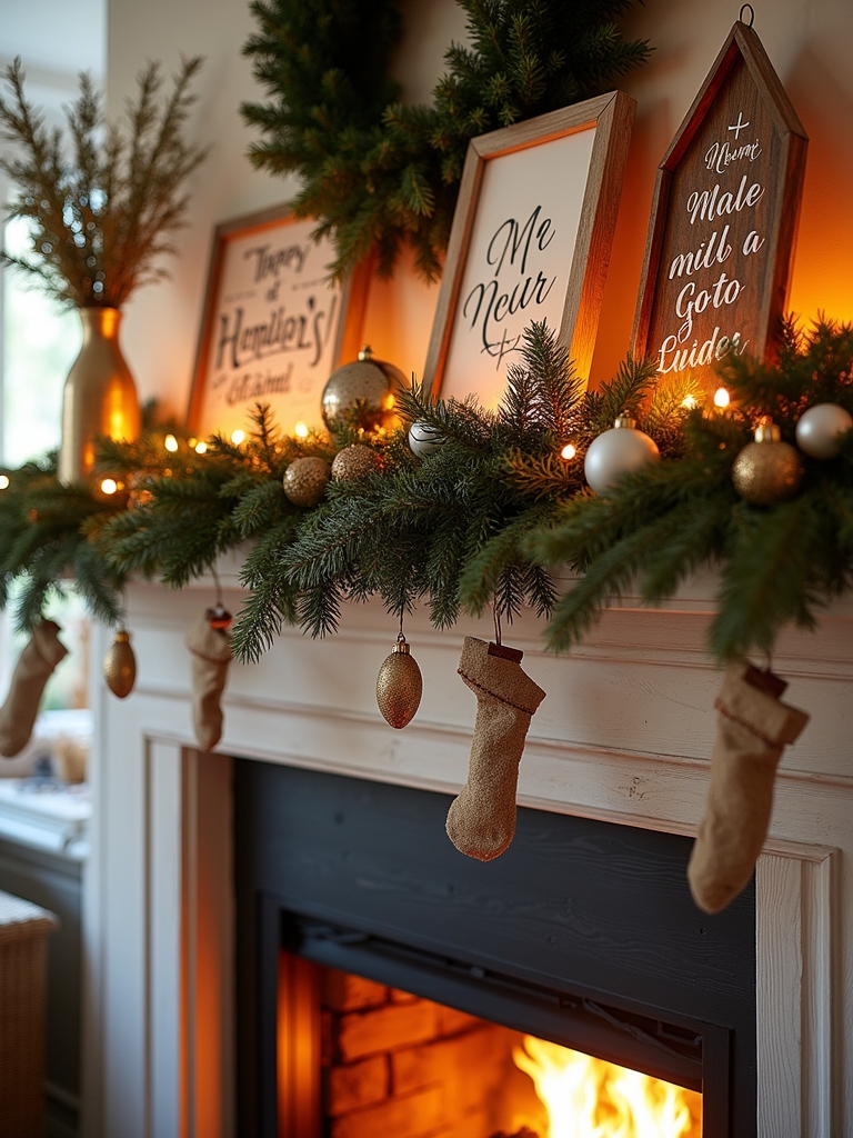 joyful christmas typography signs