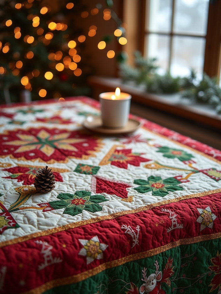 joyful winter quilt design