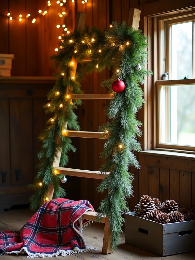 ladder ornament display ideas