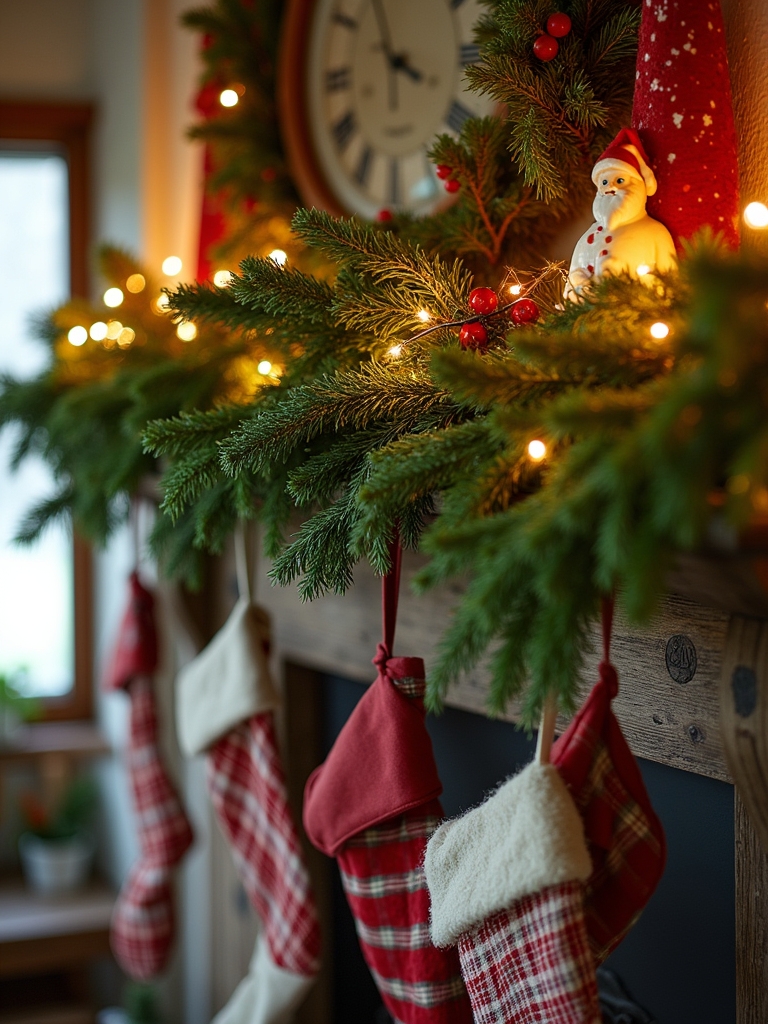 layered evergreen garland design