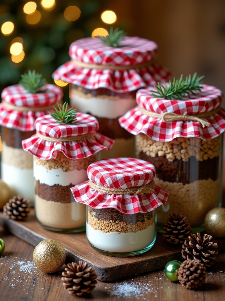 layered ingredient gift jars
