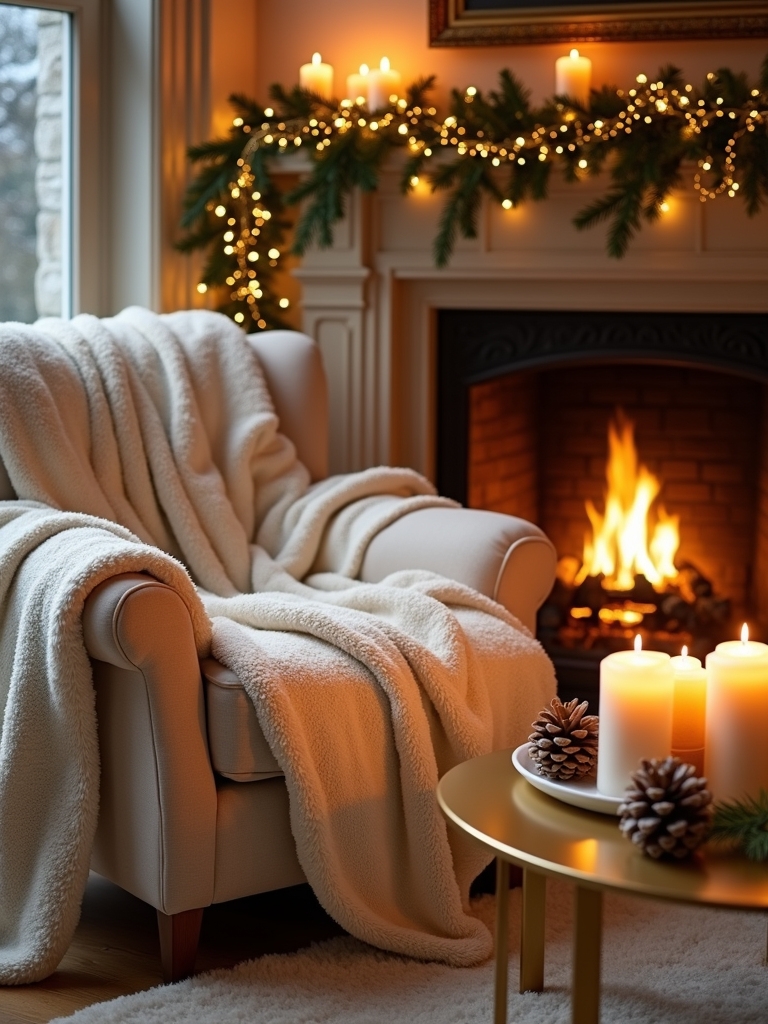 luxurious gold winter accents