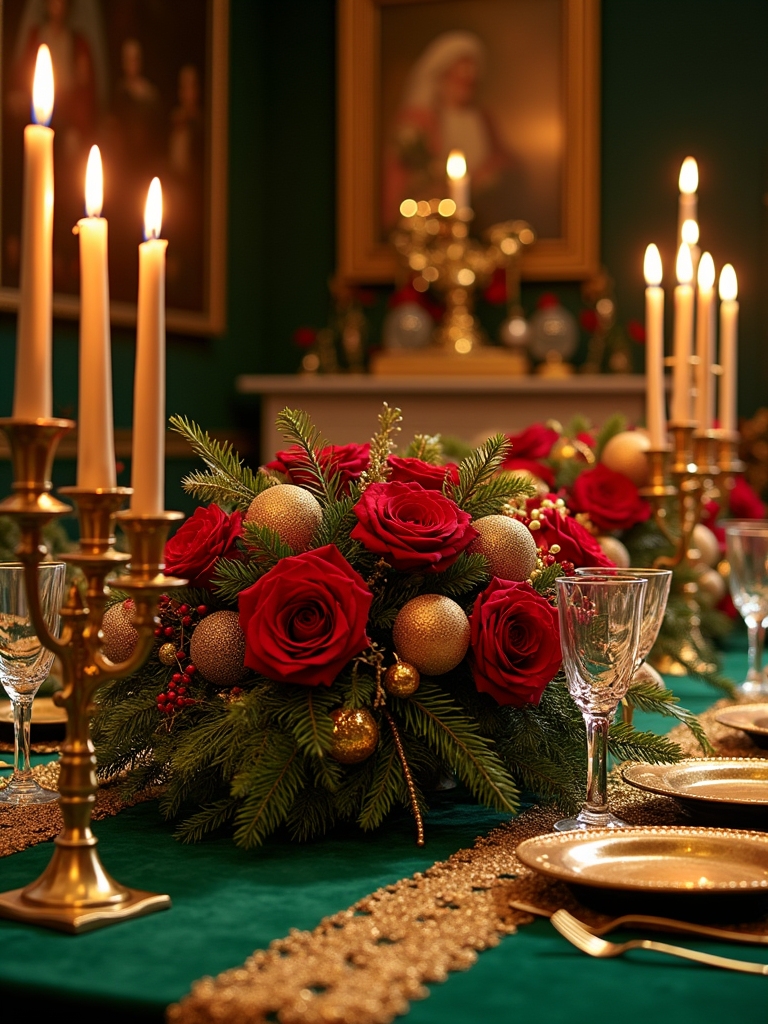 luxurious velvet gold accents