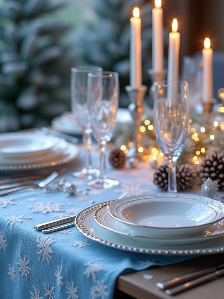magical winter dining decor