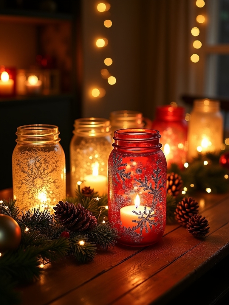 mason jar holiday luminaries