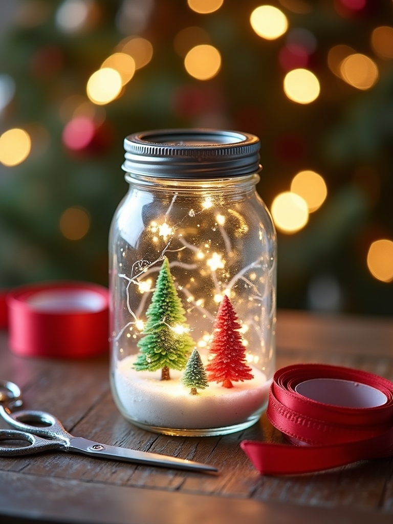 mason jar winter decor