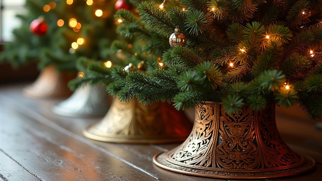 metal christmas tree collars