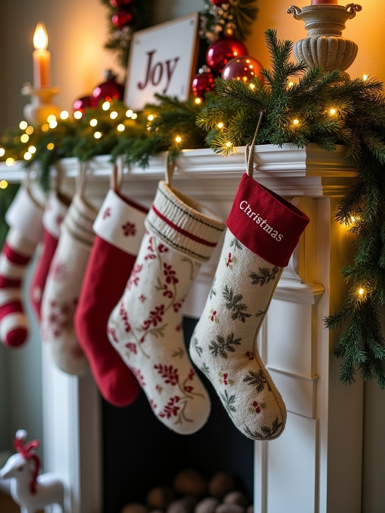 mismatched vintage stocking d cor