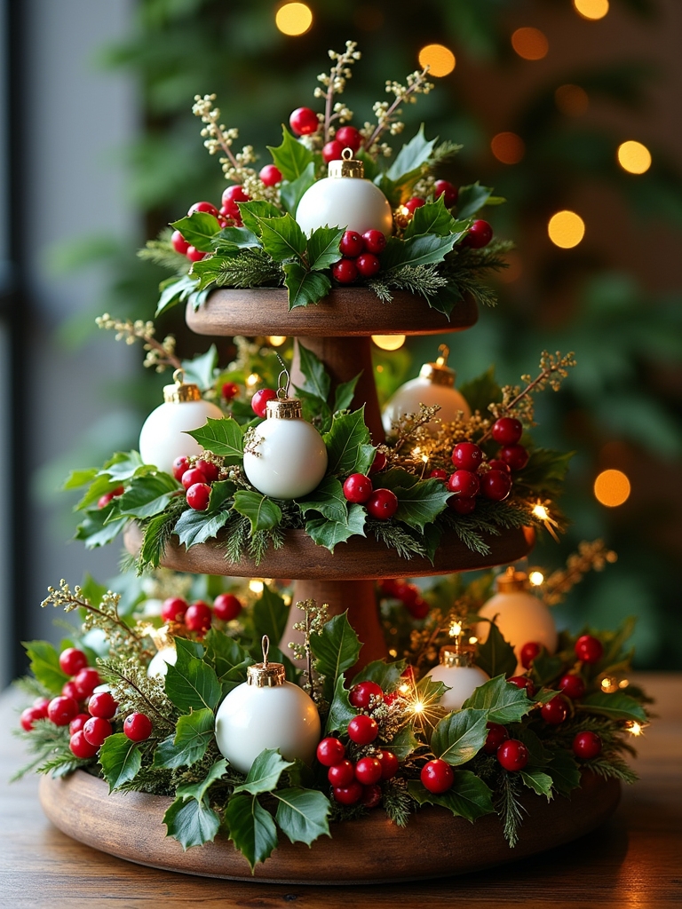 mistletoe and holly decor