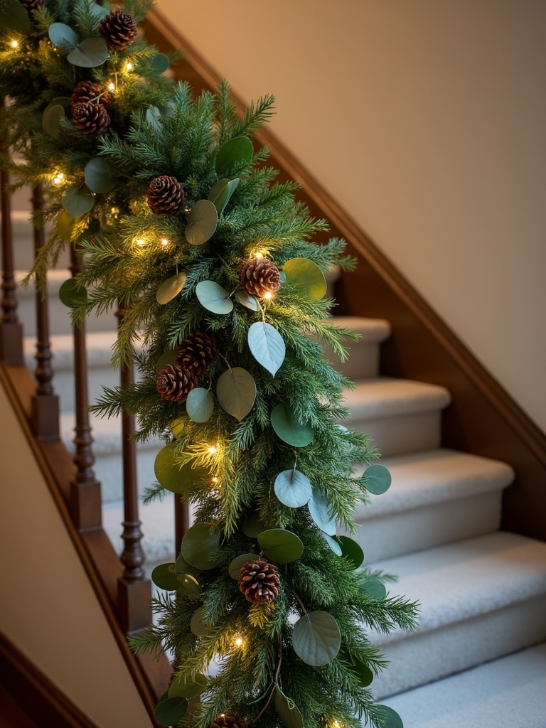 mixed greenery and eucalyptus