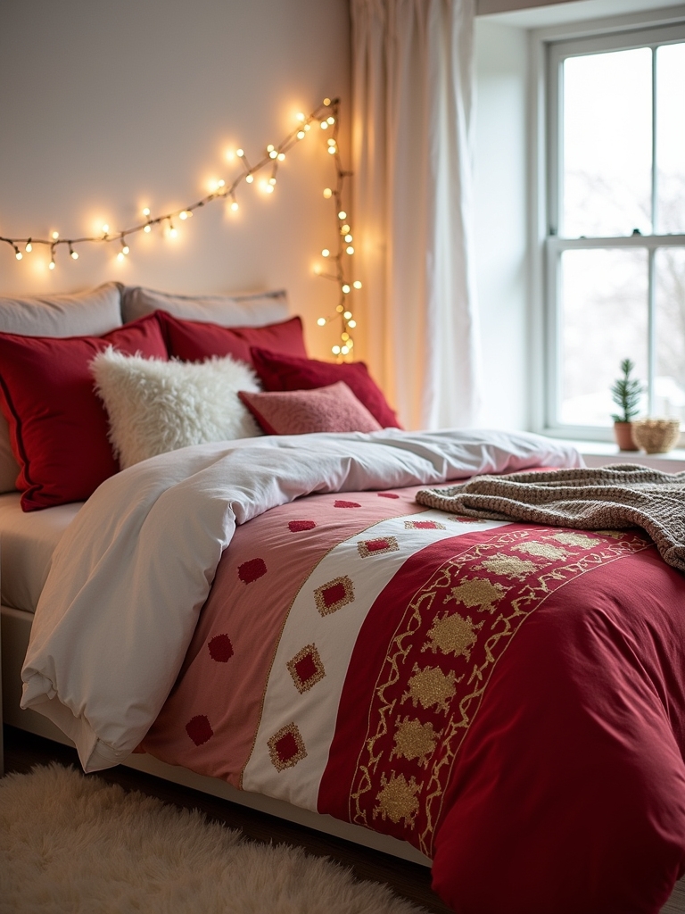 modern geometric holiday comforter