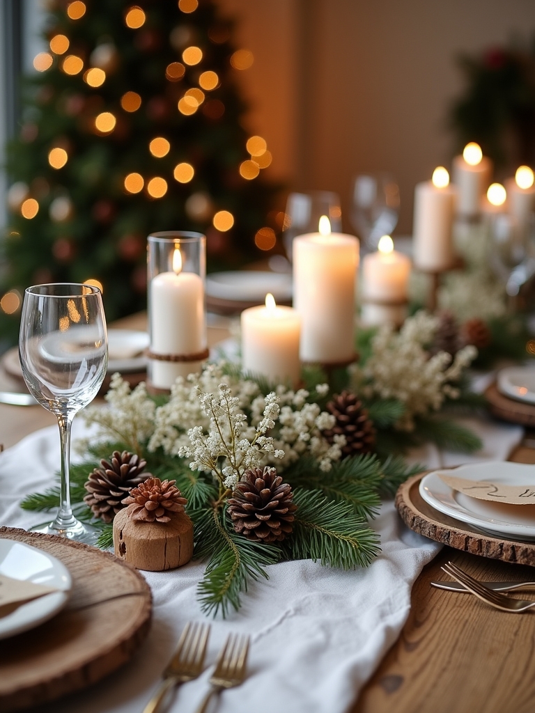 natural elements table setting