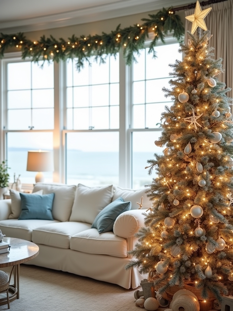 nautical themed coastal christmas decor