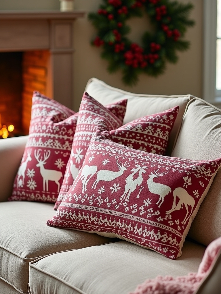 nordic winter decor pillow