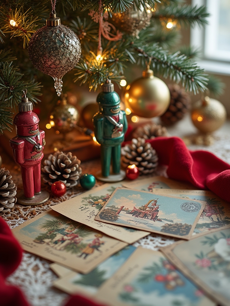 nostalgic holiday postcard decor