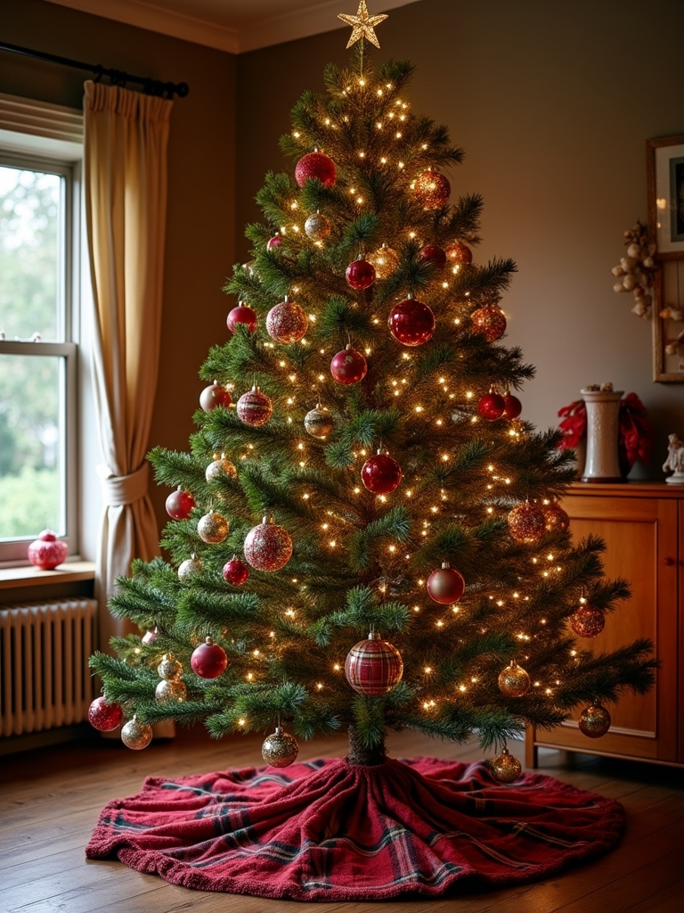 nostalgic vintage plaid ornaments