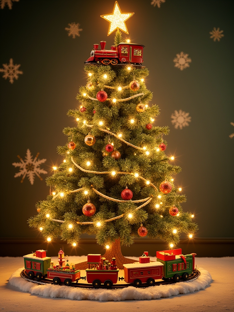 nostalgic vintage toy train