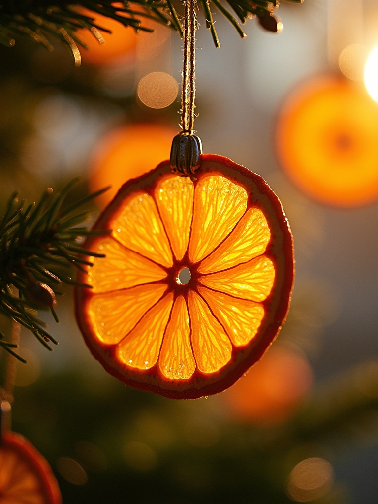 orange slice window ornaments
