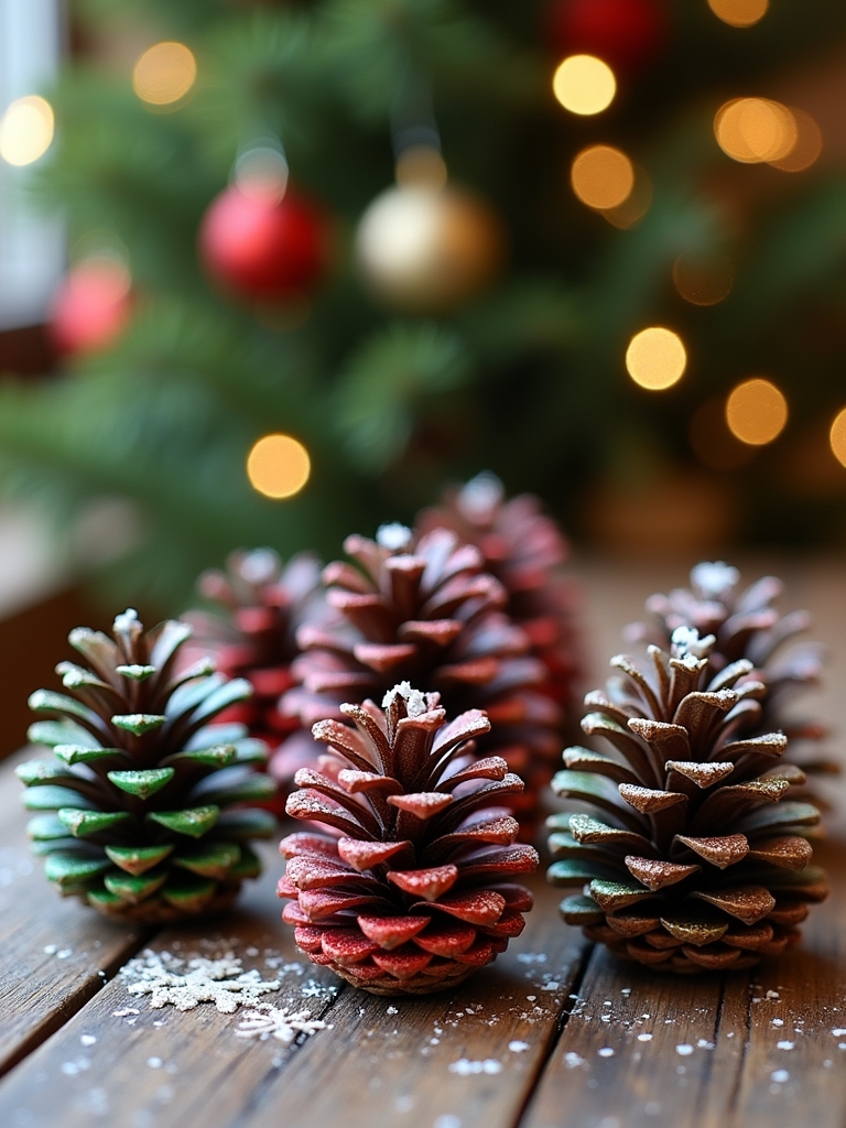 painted pinecones diy project