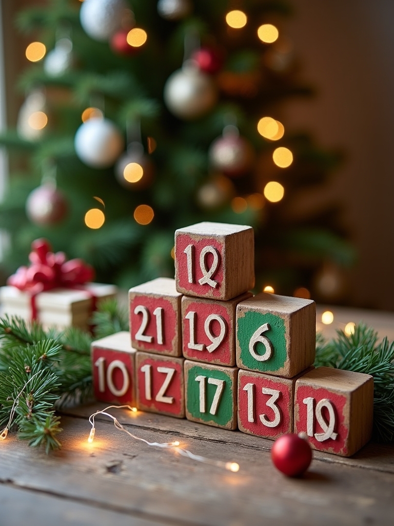 personalized christmas countdown blocks