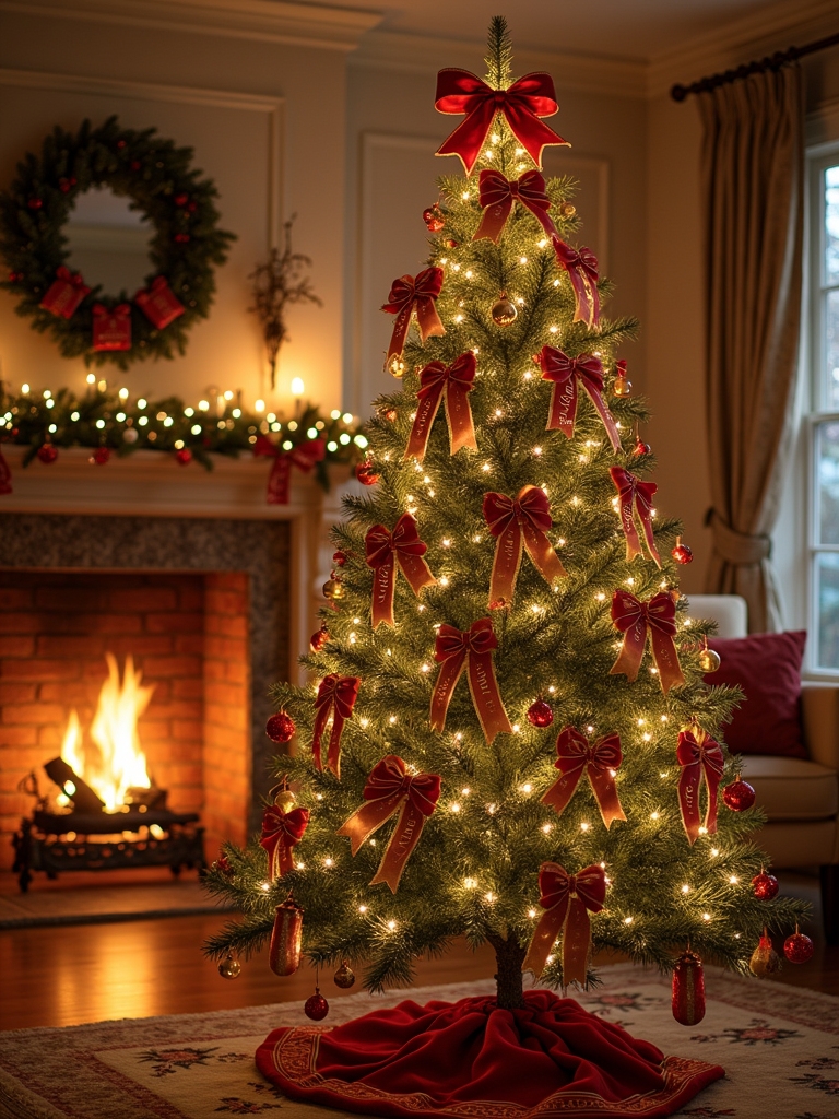 personalized festive name bows