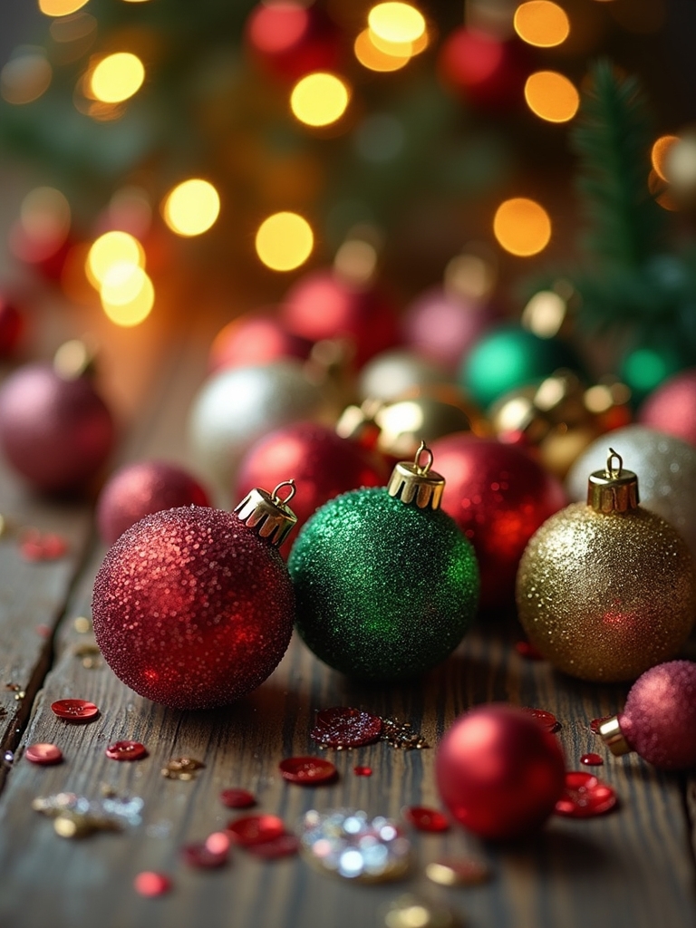 personalized glittery christmas ornaments