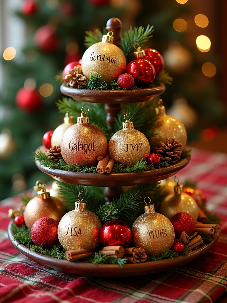 personalized holiday family ornaments