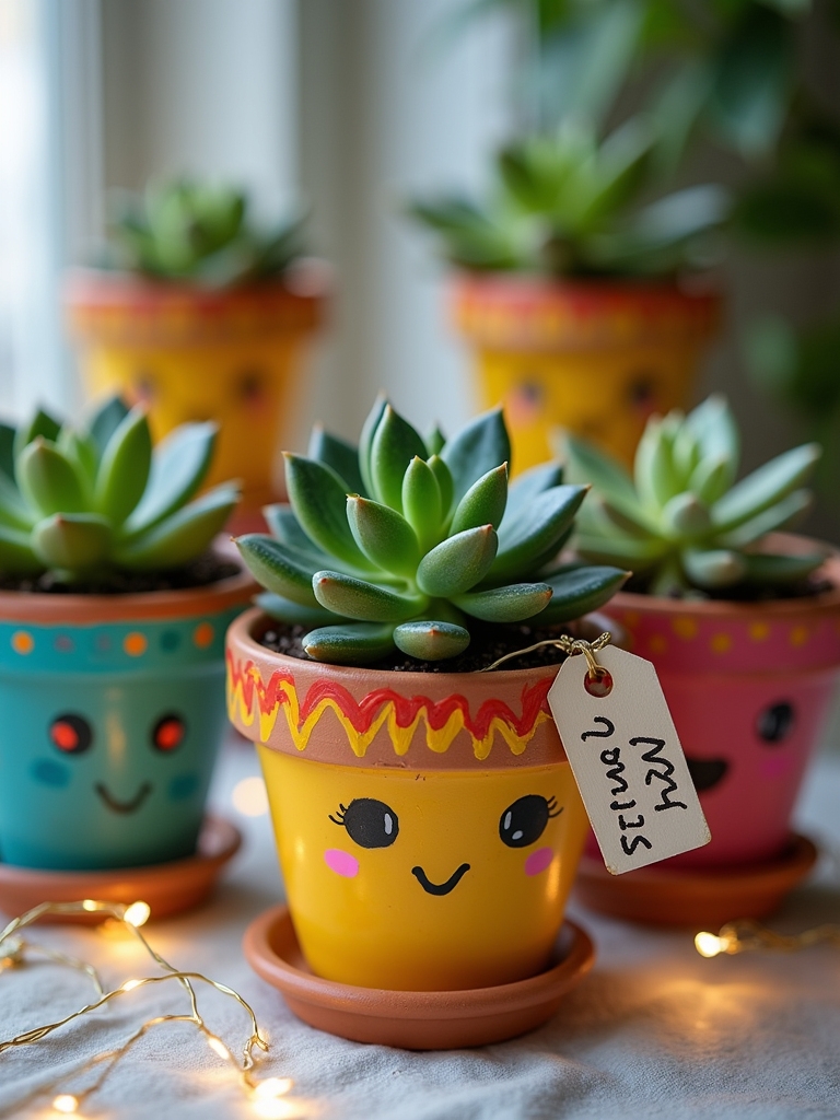 personalized painted plant pots