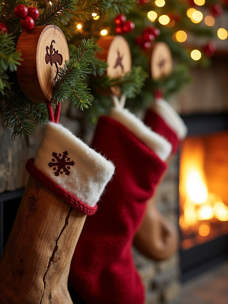 personalized wooden stocking holders