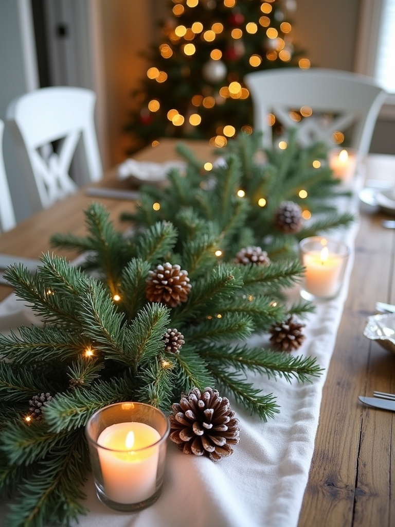 pine branch holiday centerpiece