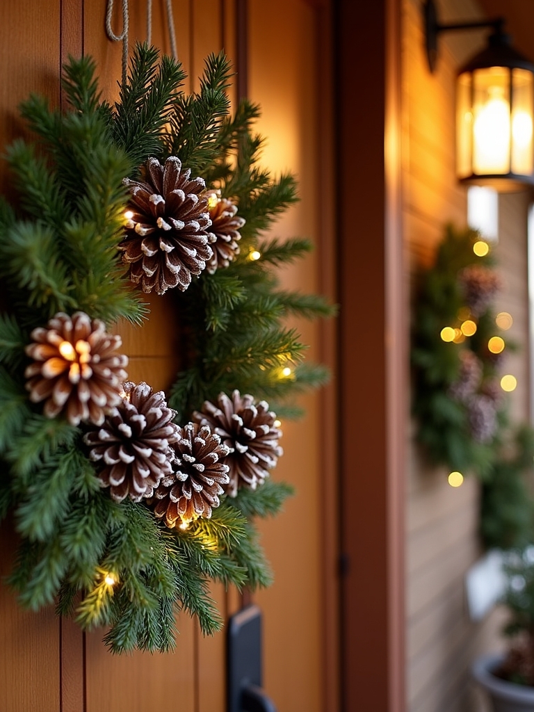 pine cone door hanger crafts
