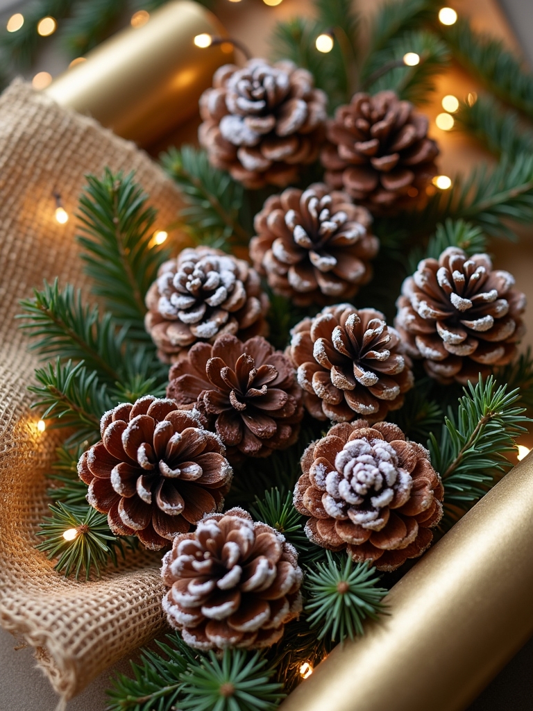 pine cone gift accents