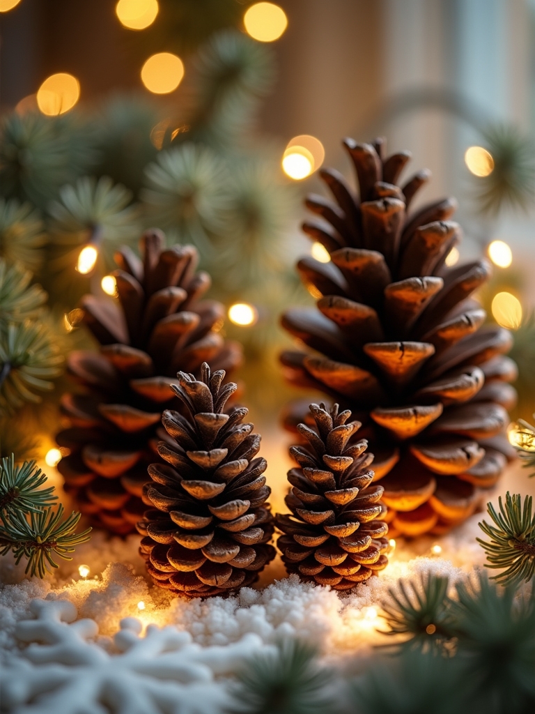 pine cone nativity crafting