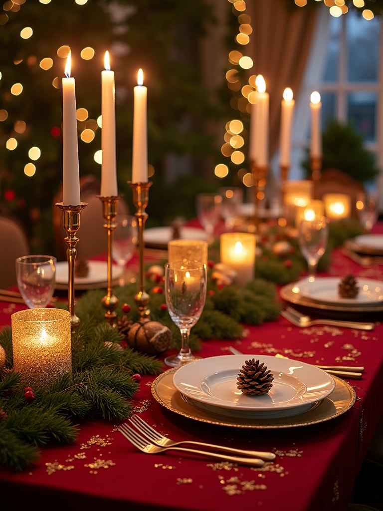 pinecone accents for dining